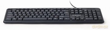 Klawiatura standardowa USB Cyrylica KB-U-103-RU czarna