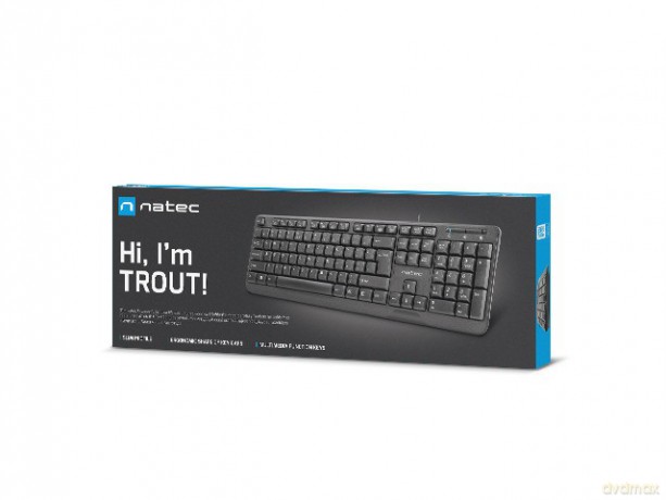 Klawiatura Trout Slim 1.8m czarna USB