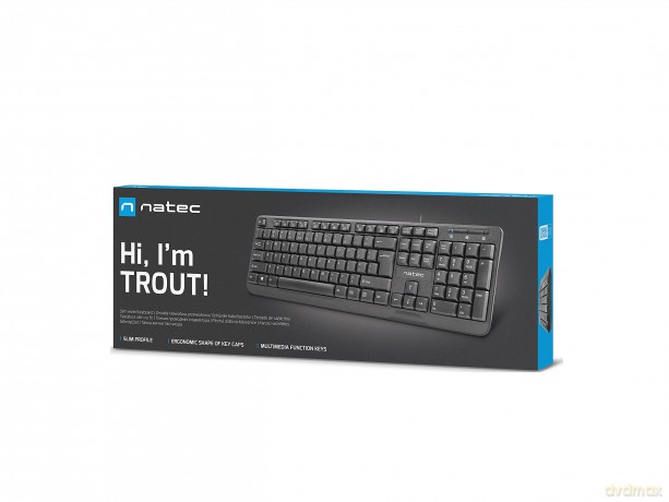 Klawiatura Trout Slim 1.8m czarna USB