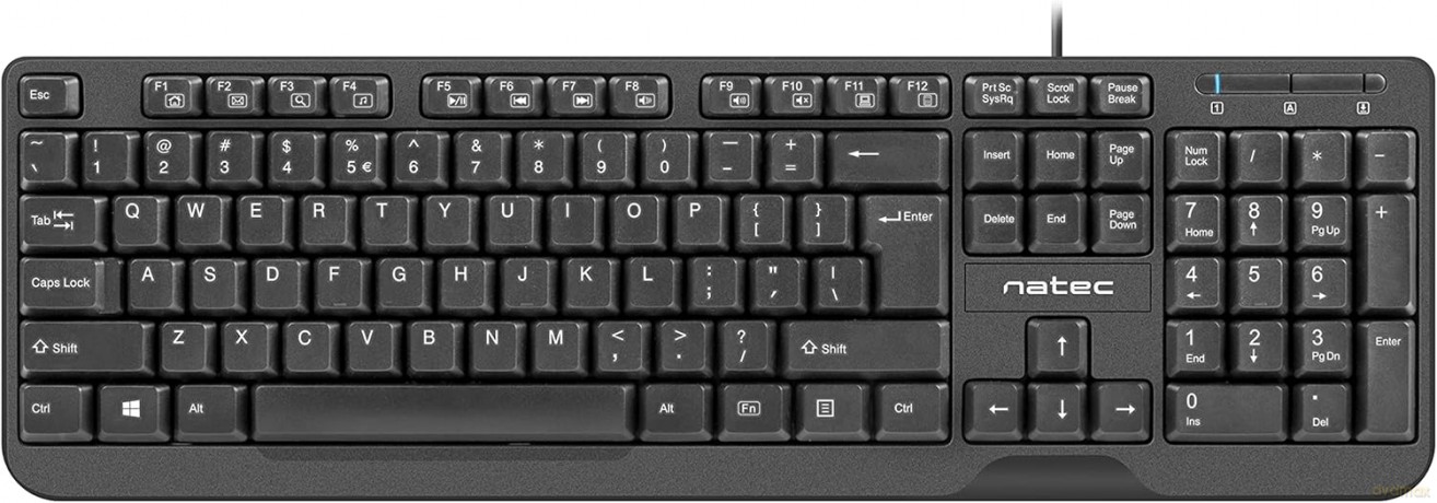 Klawiatura Trout Slim 1.8m czarna USB
