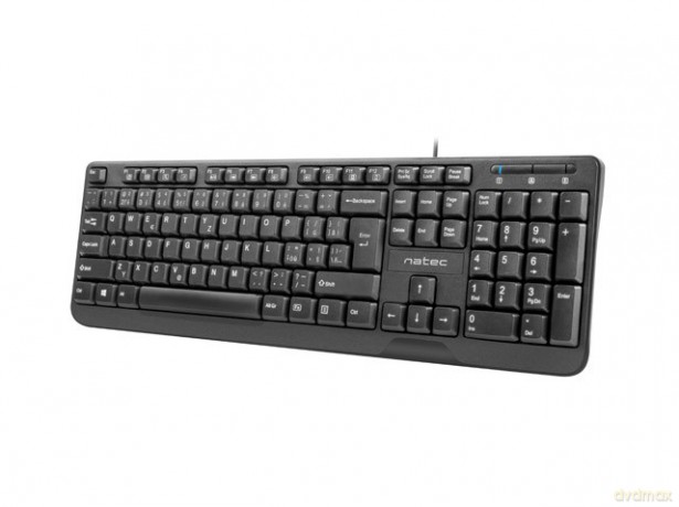 Klawiatura Trout Slim USB CZ/SK 1.8m Czarna