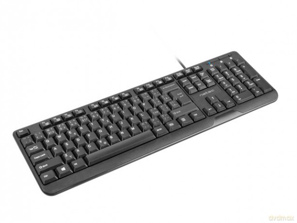 Klawiatura Trout Slim USB CZ/SK 1.8m Czarna