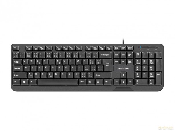 Klawiatura Trout Slim USB CZ/SK 1.8m Czarna