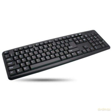 Klawiatura USB 104 klawisze, układ US, czarna