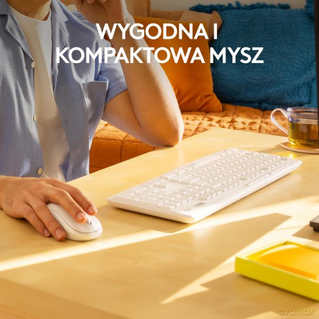 Klawiatura z myszka MK295 Silent Wireless Combo Offwhite 920-009824
