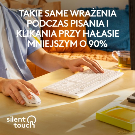 Klawiatura z myszka MK295 Silent Wireless Combo Offwhite 920-009824