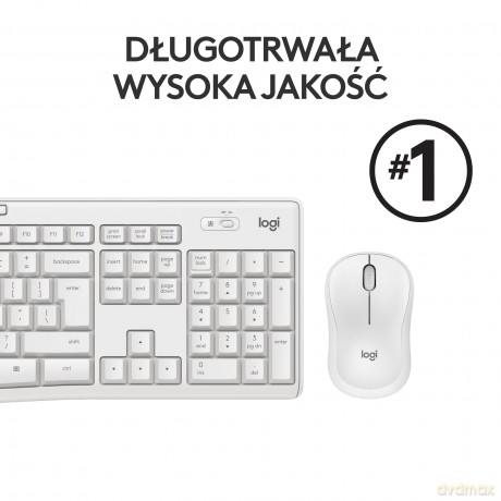 Klawiatura z myszka MK295 Silent Wireless Combo Offwhite 920-009824