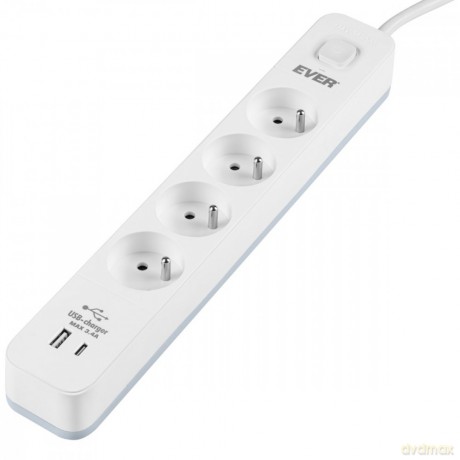 Listwa antyprzepięciowa PROTECT 4PL 1A1C USB T/LZ12-PRO015/1000