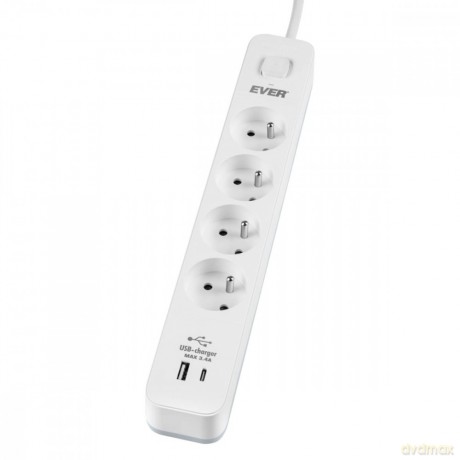 Listwa antyprzepięciowa PROTECT 4PL 1A1C USB T/LZ12-PRO015/1000