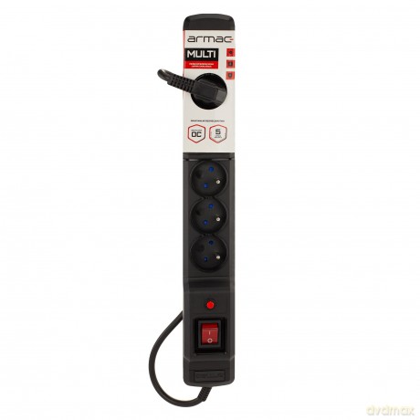Listwa przeciwprzepięciowa Multi M6 10m czarna (6 gniazd)
