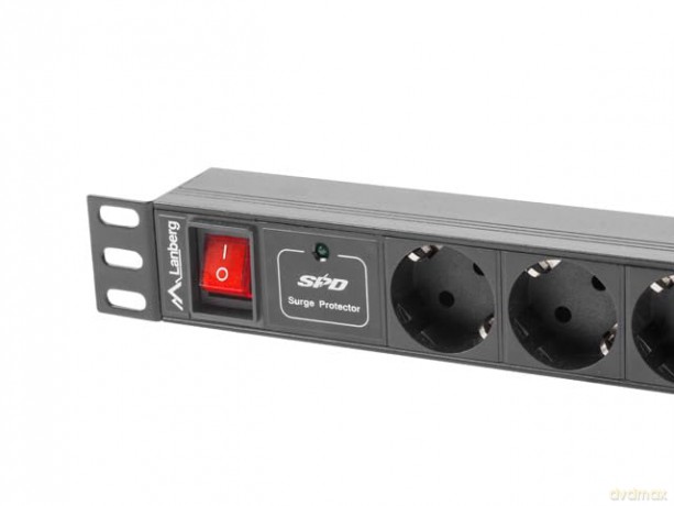 Listwa zasilajaca Rack PDU 19" 1U 16A 7X SCHUKO 2m czarna