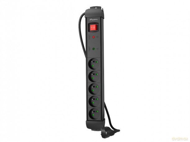 Listwa zasilająca 1,5m 5x230V SP1-05E-0150-BK