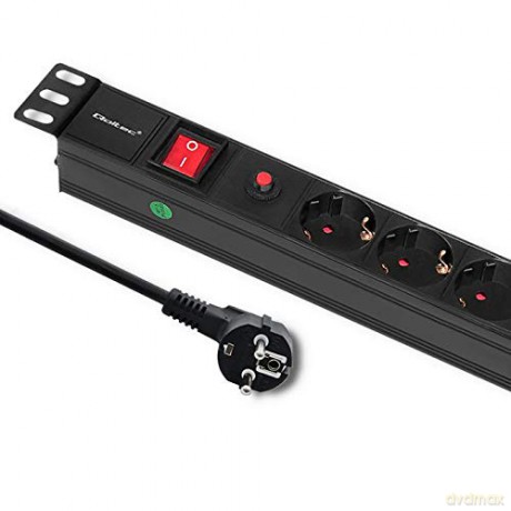 Listwa zasilająca CB do szafy RACK | 19cali | 1U | 16A | PDU | 6xSCHUKO | 2m