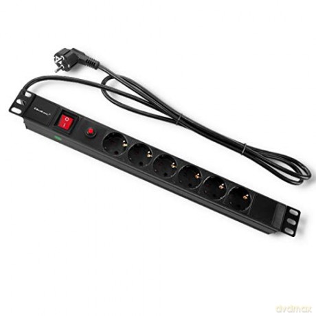 Listwa zasilająca CB do szafy RACK | 19cali | 1U | 16A | PDU | 6xSCHUKO | 2m