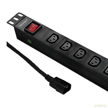 Listwa zasilająca do Rack 19cali | 1U | 10A | PDU | 8xIEC C13 | 2m