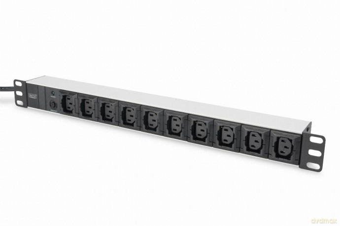 Listwa zasilająca PDU 19 cali RACK 10xC13, 2m 1xC14, 10A aluminiowa