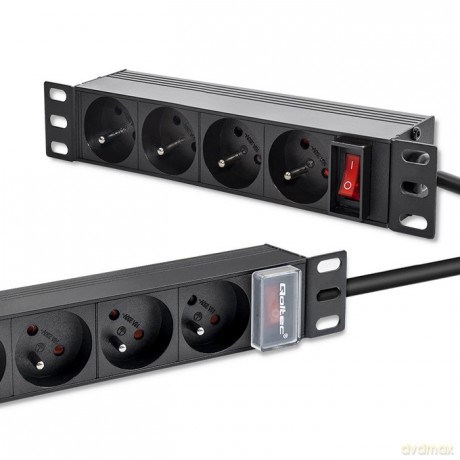 Listwa zasilająca PDU do RACK 10" | 1U | 16A | 4xFrench | 1.8m