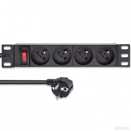 Listwa zasilająca PDU do RACK 10" | 1U | 16A | 4xFrench | 1.8m