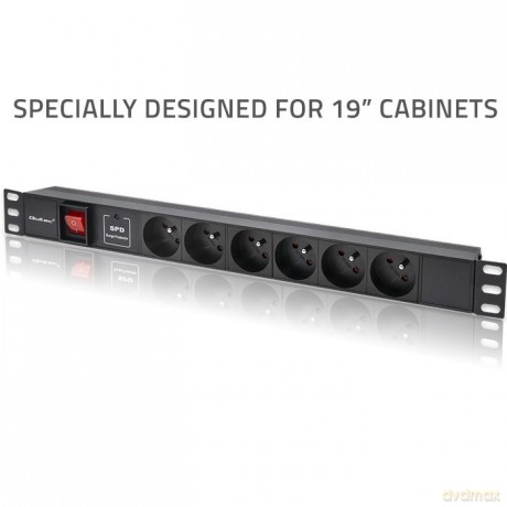 Listwa zasilająca PDU do RACK 19" | 1U | 16A | 6xFRENCH | 1.8m