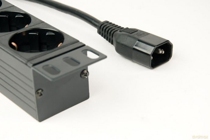 Listwa zasilająca rack (PDU), 8 gniazd typ Schuko, 1U, 10A, wtyk C14 3m