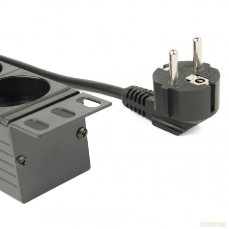 Listwa zasilająca rack (PDU), 8 gniazd typ Schuko, 1U, 16A, wtyk Schuko 3m