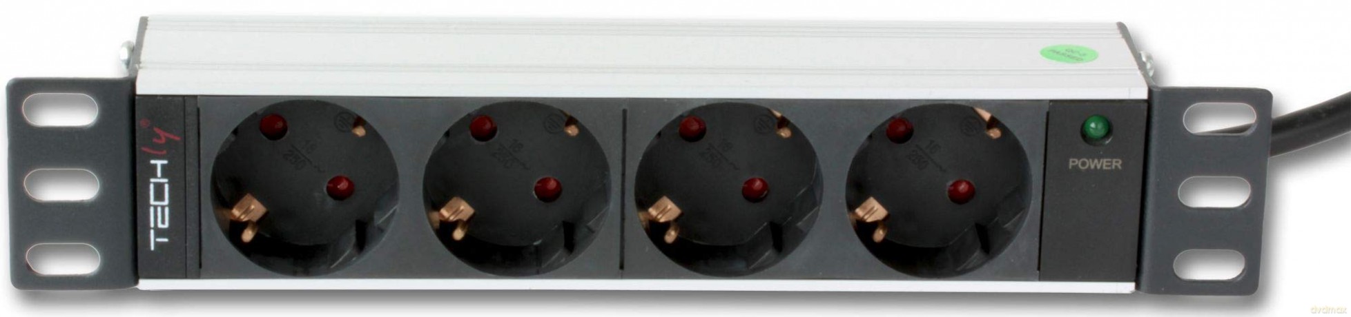 Listwa zasilająca Rack 10 1U 250V/16A 4xSchuko, 1,8m