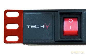 Listwa zasilająca Rack 19 cali 1U 250V/16A, 8xSCHUKO, 3m