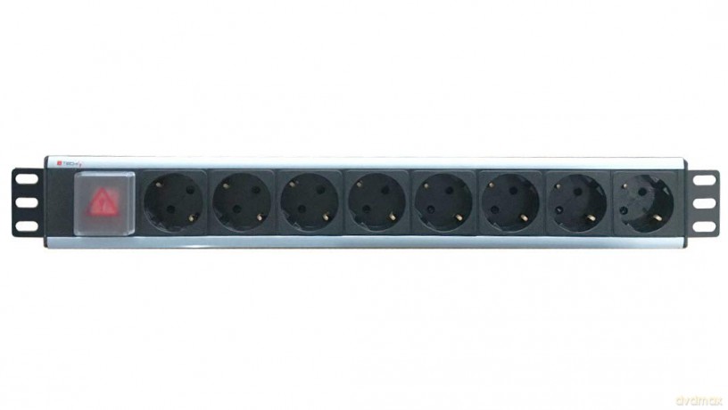 Listwa zasilająca rack 19cali 1,5U 250V/16A 8x Schuko 3m włącznik