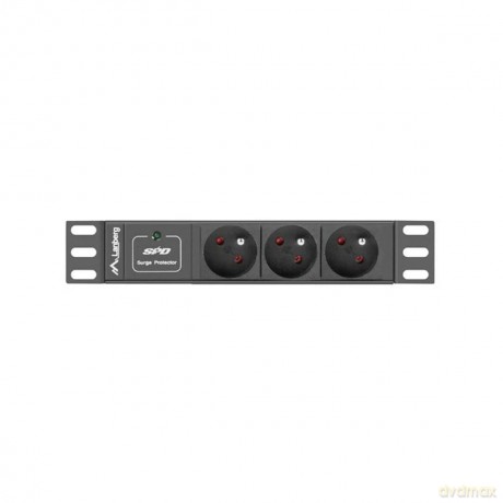 Listwa zasilająca Rack PDU 10 cali 1U 3x 230V PL 2m 10A czarna C14