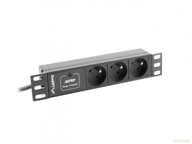 Listwa zasilająca Rack PDU 10 cali 1U 3x PL 2m 16A 230V PL czarna