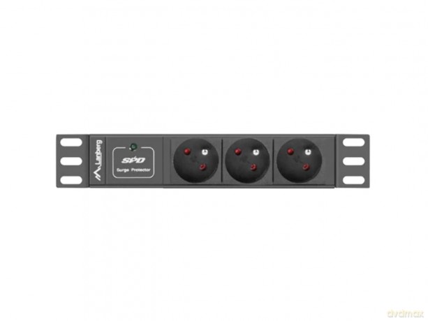 Listwa zasilająca Rack PDU 10 cali 1U 3x PL 2m 16A 230V PL czarna
