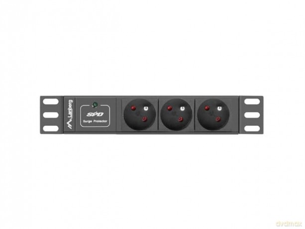 Listwa zasilająca Rack PDU 10 cali 1U 3x Schuko 2m 10A czarna C14