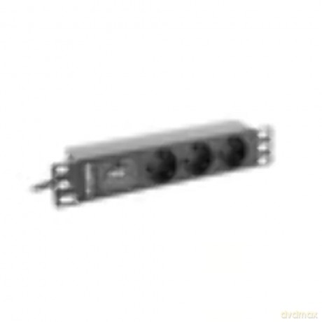 Listwa zasilająca Rack PDU 10 cali 1U 3x Schuko 2m 16A czarna