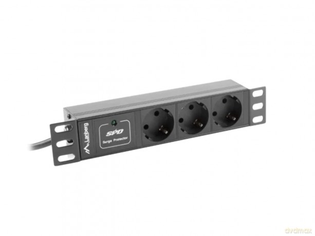Listwa zasilająca Rack PDU 10 cali 1U 3x Schuko 2m 16A czarna