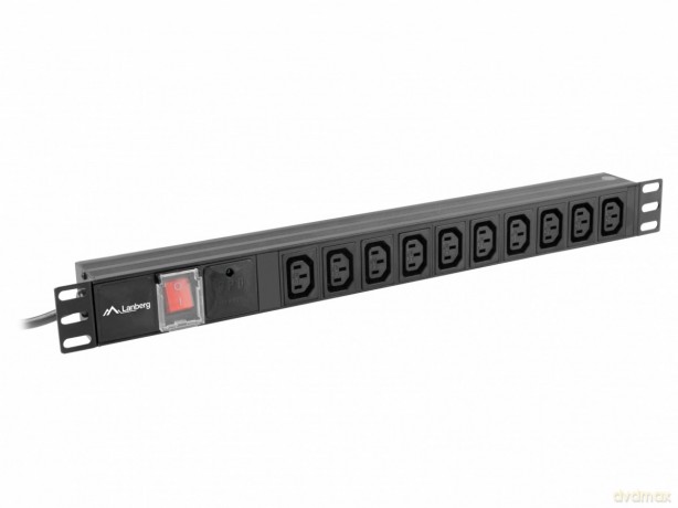 Listwa zasilająca Rack PDU 19 cali 1U 10A 10X IEC C13 2m C14 czarna