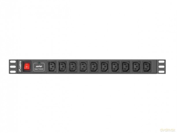 Listwa zasilająca Rack PDU 19 cali 1U 10A 10X IEC C13 2m C14 czarna