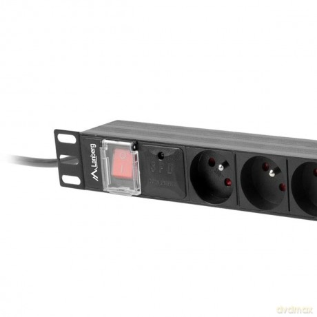 Listwa zasilająca rack PDU 19 cali 1U 16A 6X 230V PL 2m czarna