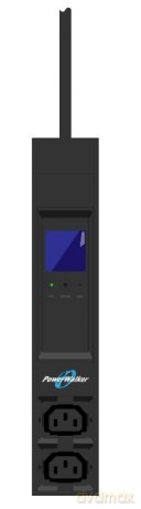 Listwa zasilająca rack pdu 19" 10a 16x iec c13 3m iec c14 miernik pionowa czarna