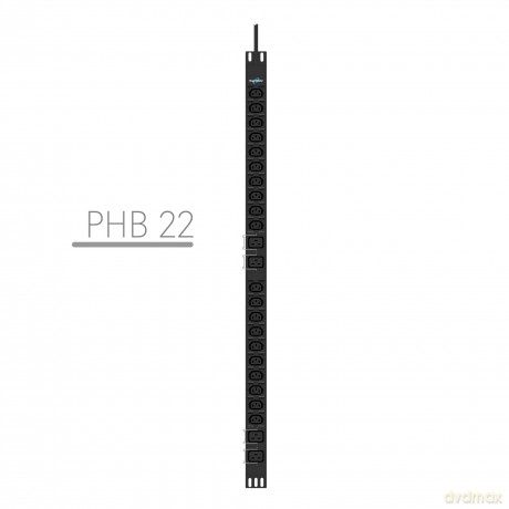 Listwa zasilająca rack pdu 19" 16a 20x iec c13 4x iec c19 3m IEC C20 pionowa czarna