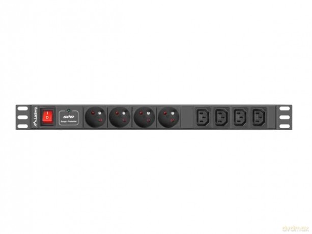 Listwa zasilająca Rack PDU 1U 16A 4X 230V PL 4X IEC C13 2m czarna