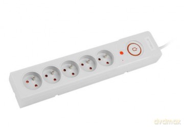 Listwa zasilająca Z5 1.5M 5x230V 10A Z5/15/SZ szara