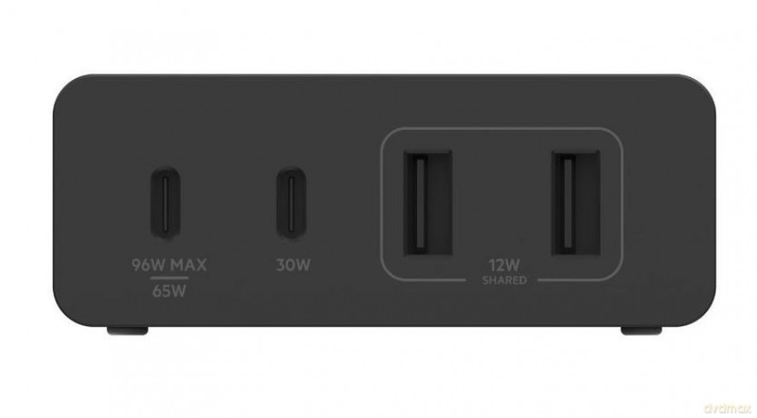 Ładowarka 108W 4-porty GaN 2xUSB- A 2xUSB-C czarna