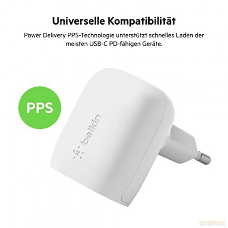 Ładowarka 20W USB-C PD PPS biała