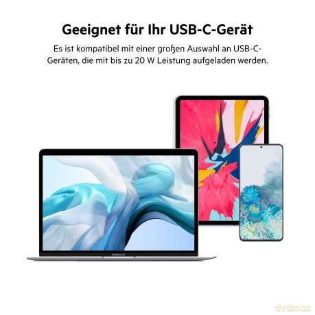 Ładowarka 20W USB-C PPS + kabel 1m USB-C/LTG biały