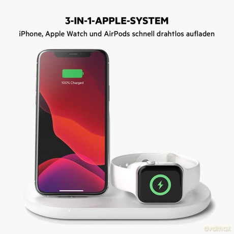 Ładowarka 3in1 Wireless Charging pad biała