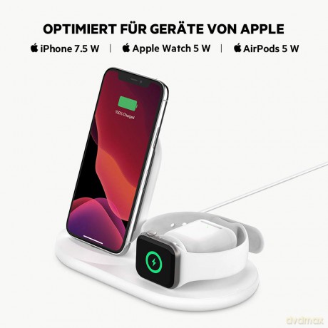 Ładowarka 3in1 Wireless Charging pad biała