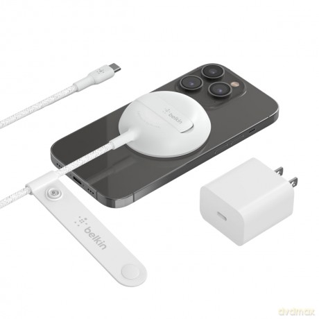Ładowarka bezprzewodowa 15W bez zasilacza + kabel 2m, biała