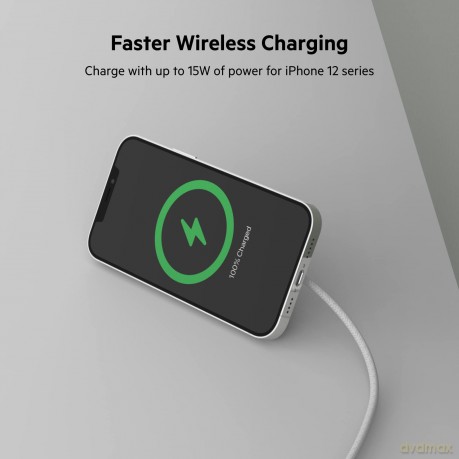 Ładowarka bezprzewodowa 15W bez zasilacza + kabel 2m, biała
