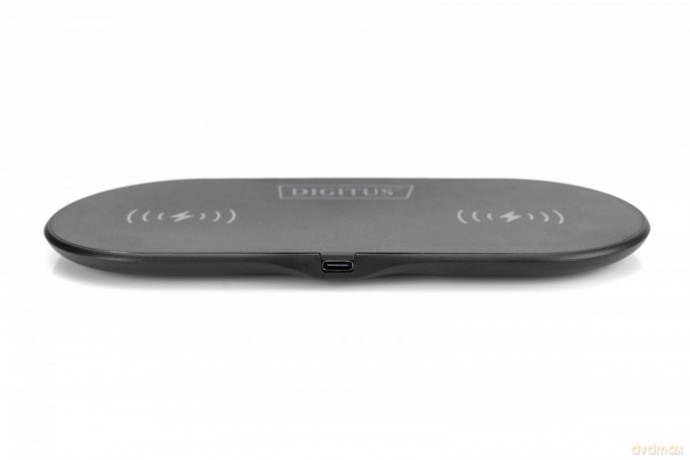 Ładowarka bezprzewodowa indukcyjna 15W Qi Duo-Power 1m USB-C Czarna