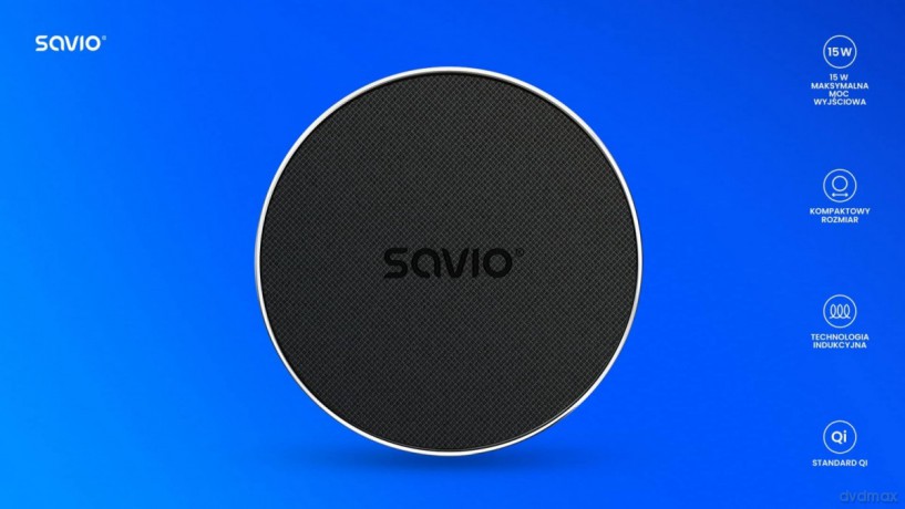 Ładowarka bezprzewodowa indukcyjna Qi, USB-C, 15W, LA-08